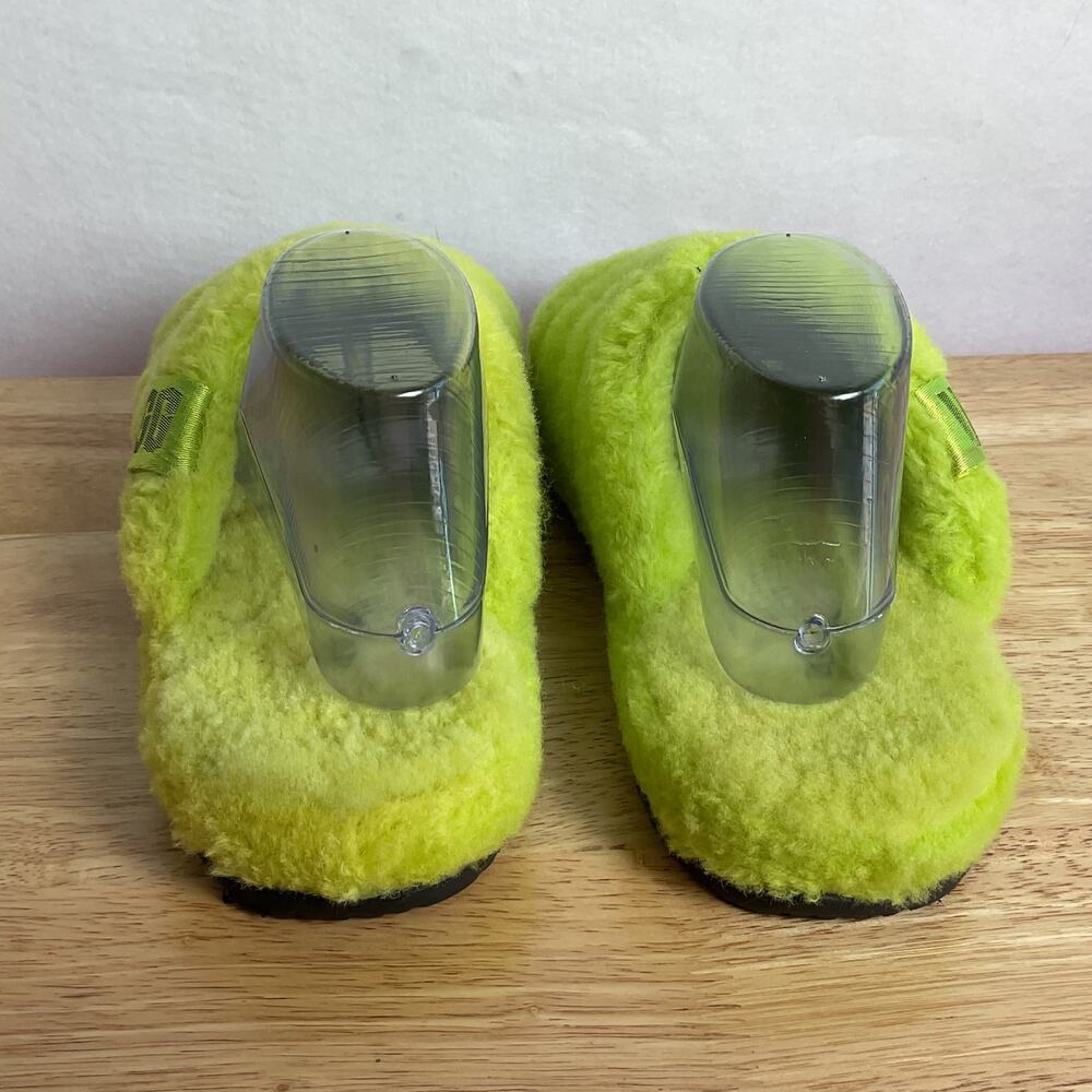 UGG Fluff You Slipper Bright Green 1117473 Mens 8 Womens 10 - Picture 6 of 14
